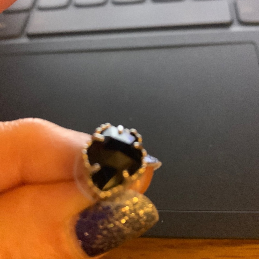 Kendra Scott silver and onyx stud earrings